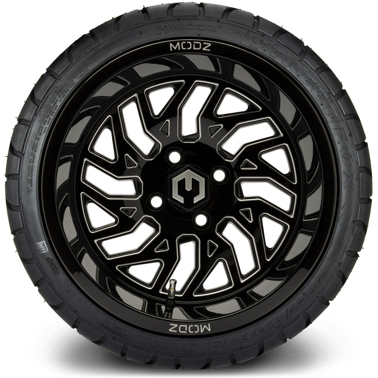 14" MODZ Carnage Glossy Black - Tire and Wheel Combo