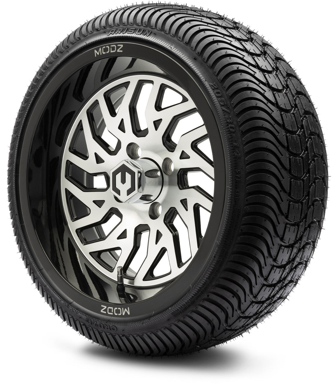 14" MODZ Carnage Machined Black - Tire and Wheel Combo