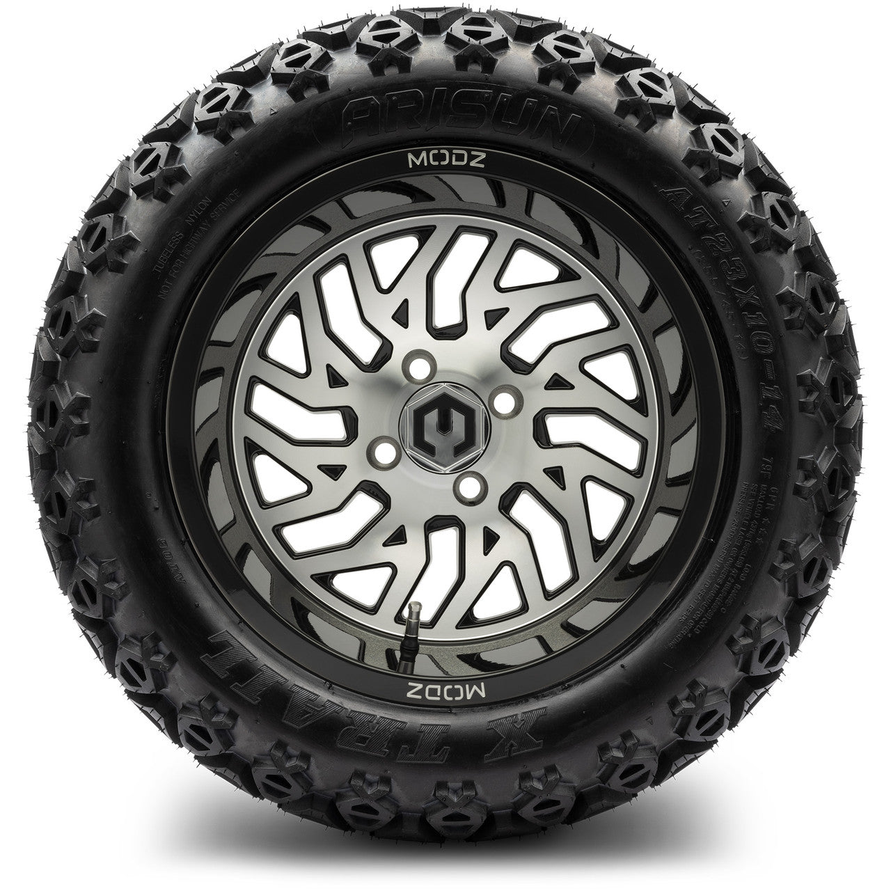 14" MODZ Carnage Machined Black - Tire and Wheel Combo