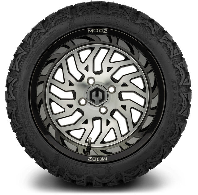 14" MODZ Carnage Machined Black - Tire and Wheel Combo