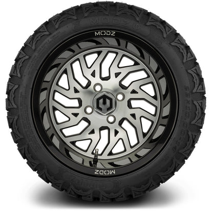 14" MODZ Carnage Machined Black - Tire and Wheel Combo