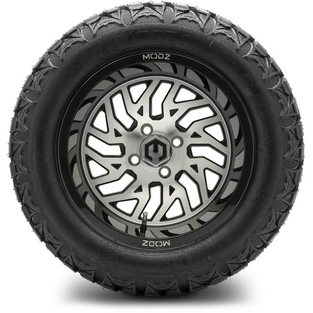 14" MODZ Carnage Machined Black - Tire and Wheel Combo