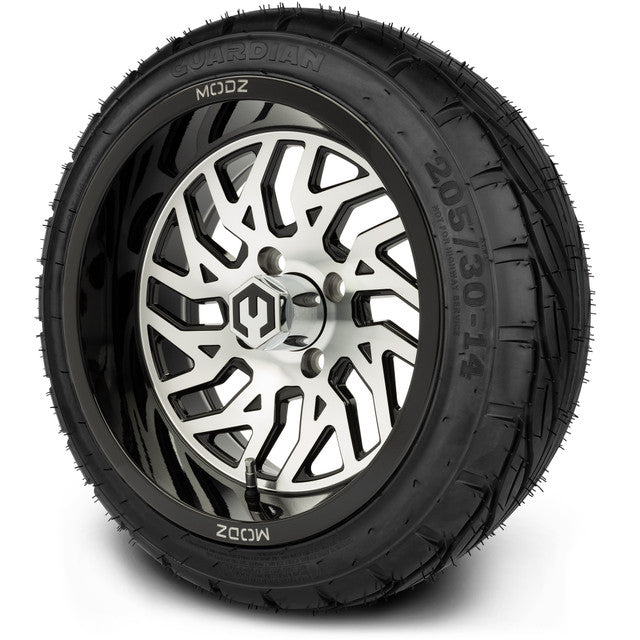 14" MODZ Carnage Machined Black - Tire and Wheel Combo