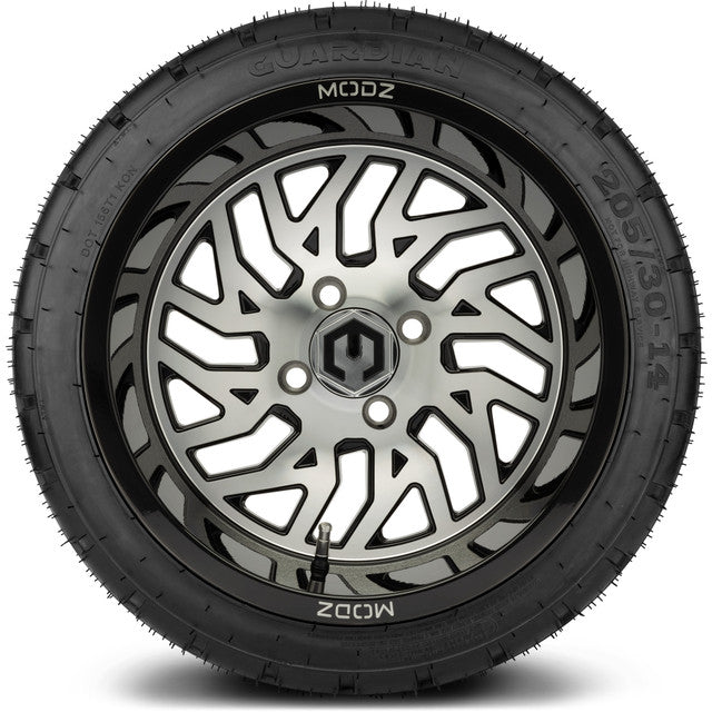 14" MODZ Carnage Machined Black - Tire and Wheel Combo
