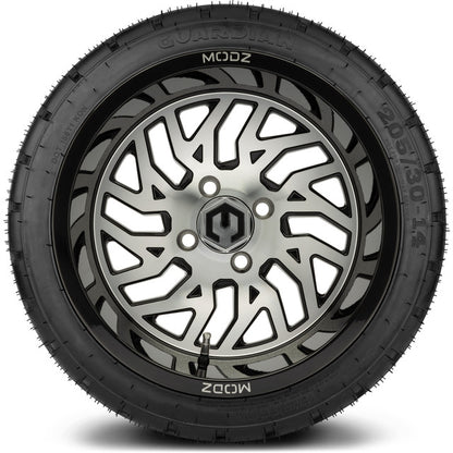 14" MODZ Carnage Machined Black - Tire and Wheel Combo