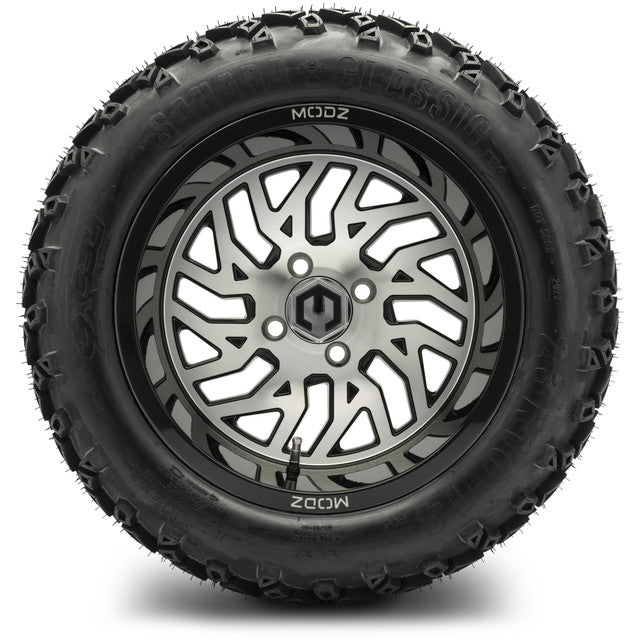 14" MODZ Carnage Machined Black - Tire and Wheel Combo