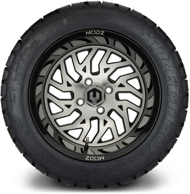 14" MODZ Carnage Machined Black - Tire and Wheel Combo