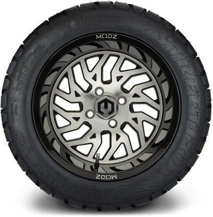 14" MODZ Carnage Machined Black - Tire and Wheel Combo