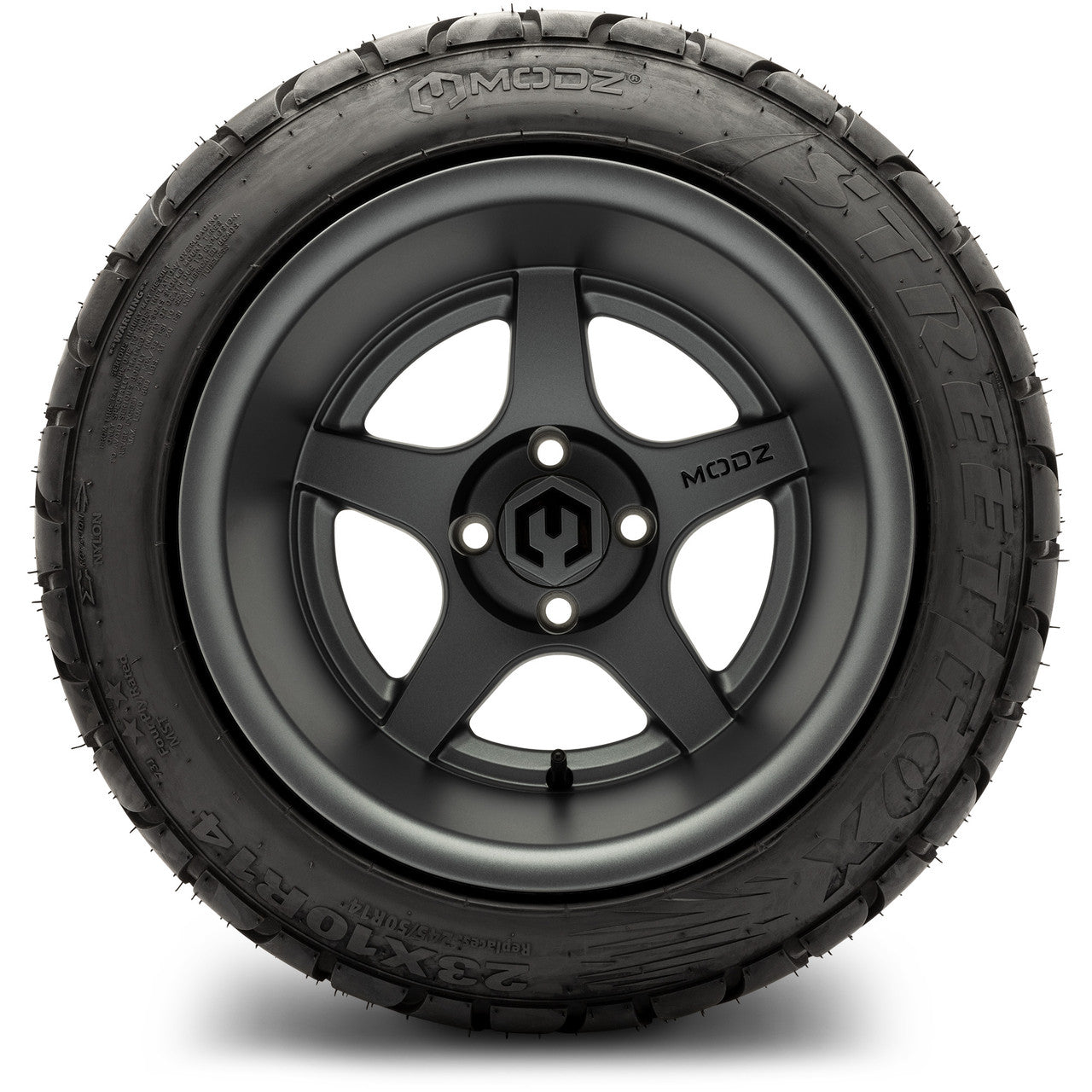 14" MODZ Maverick Gunmetal - Tire and Wheel Combo