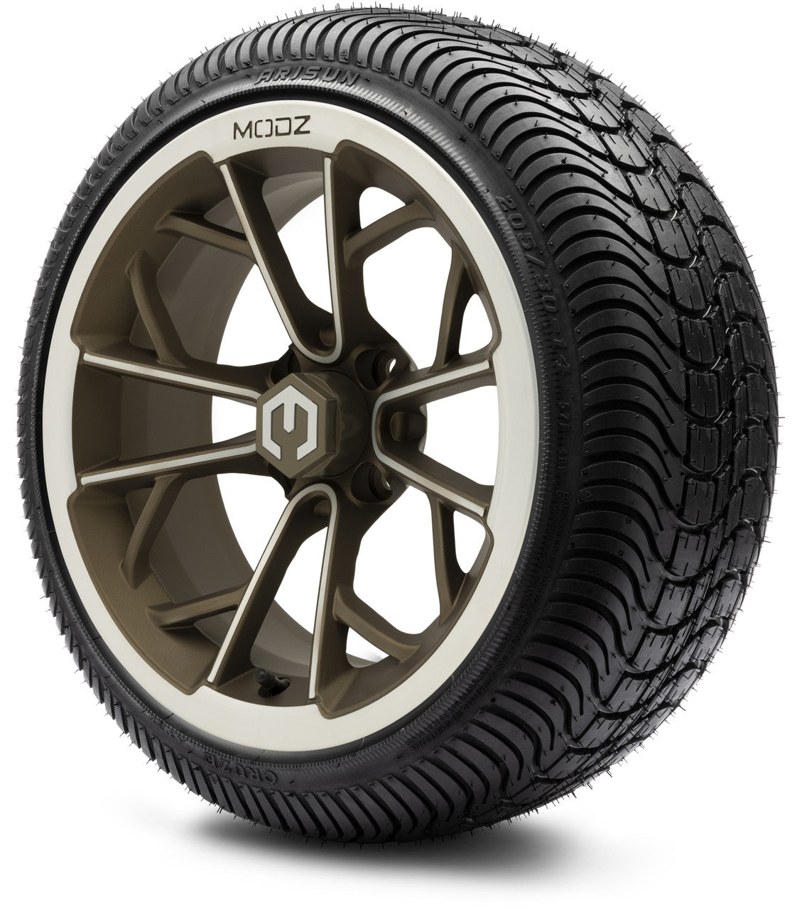 14" MODZ Havoc Machined Bronze - Tire and Wheel Combo