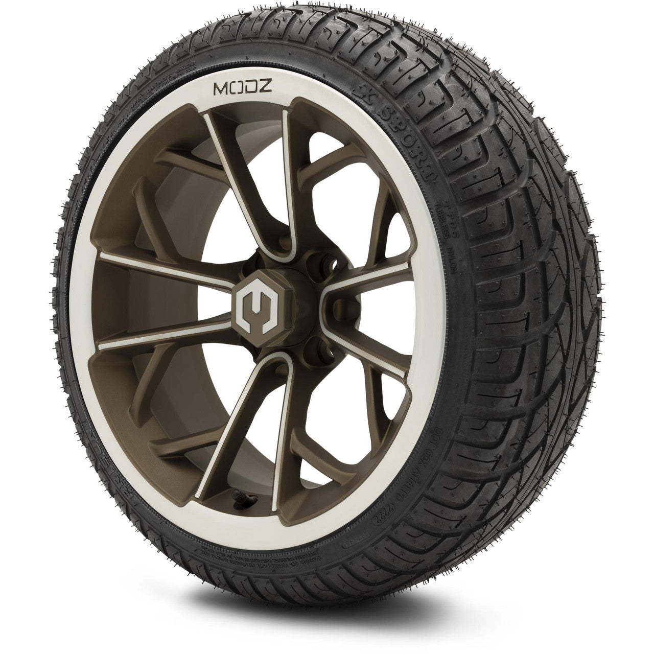 14" MODZ Havoc Machined Bronze - Tire and Wheel Combo