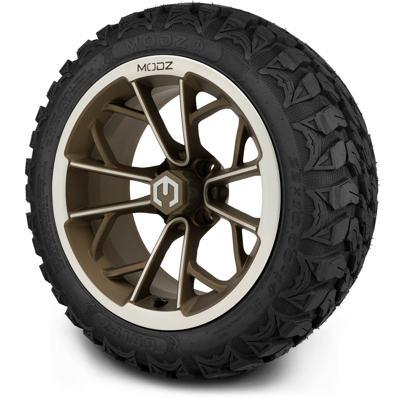 14" MODZ Havoc Machined Bronze - Tire and Wheel Combo