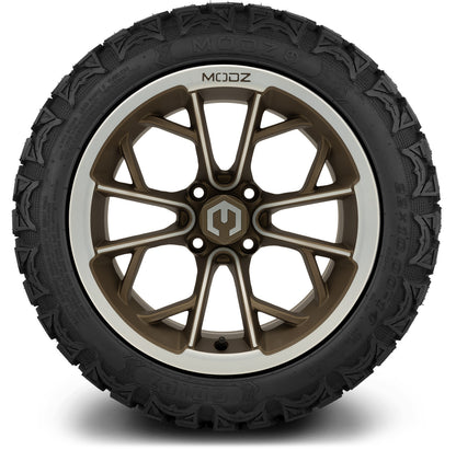 14" MODZ Havoc Machined Bronze - Tire and Wheel Combo