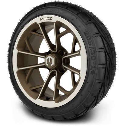 14" MODZ Havoc Machined Bronze - Tire and Wheel Combo