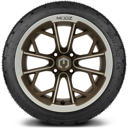 14" MODZ Havoc Machined Bronze - Tire and Wheel Combo