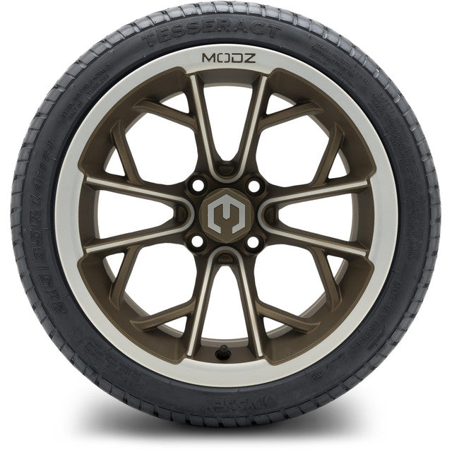 14" MODZ Havoc Machined Bronze - Tire and Wheel Combo