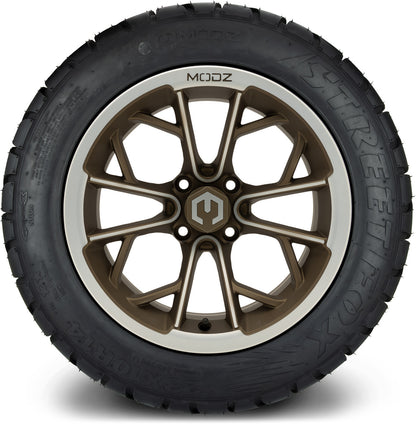14" MODZ Havoc Machined Bronze - Tire and Wheel Combo