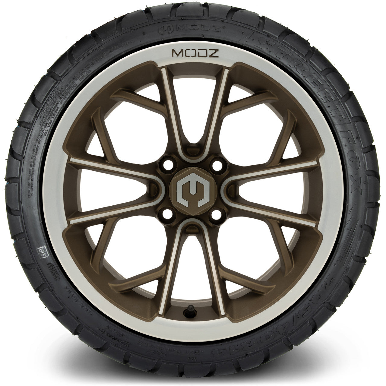 14" MODZ Havoc Machined Bronze - Tire and Wheel Combo