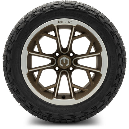 14" MODZ Havoc Machined Bronze - Tire and Wheel Combo