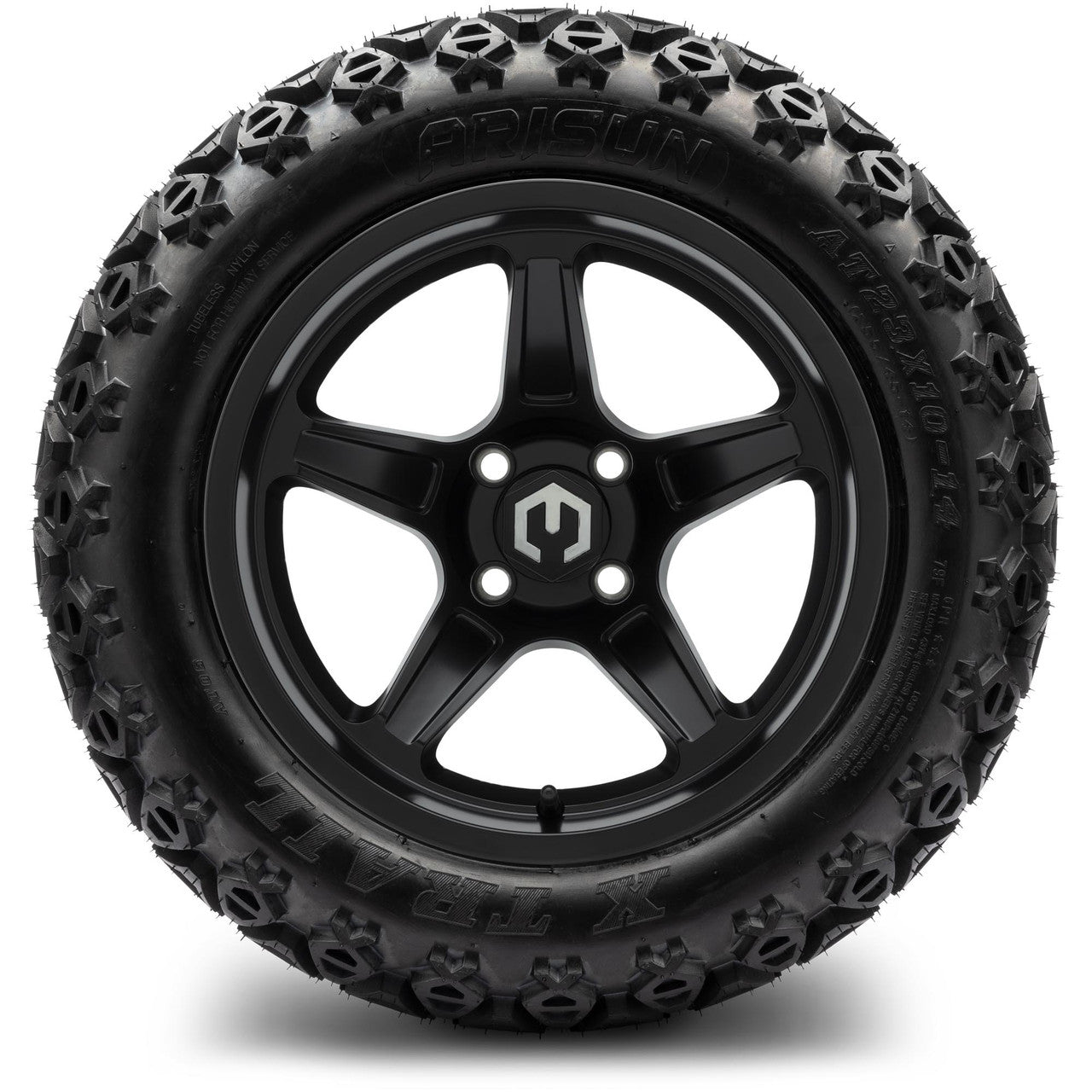 14" MODZ Drift Matte Black - Tire and Wheel Combo