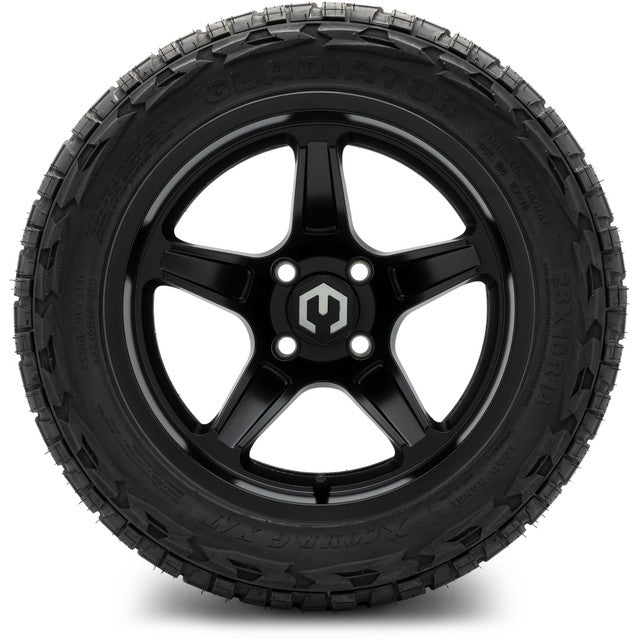 14" MODZ Drift Matte Black - Tire and Wheel Combo