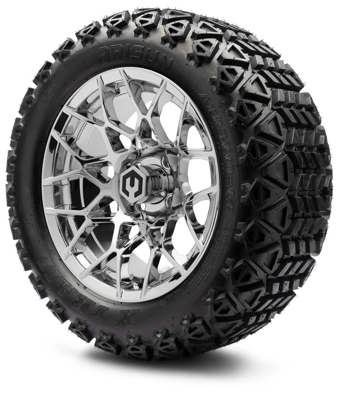 14" MODZ Blitz Chrome - Tire and Wheel Combo