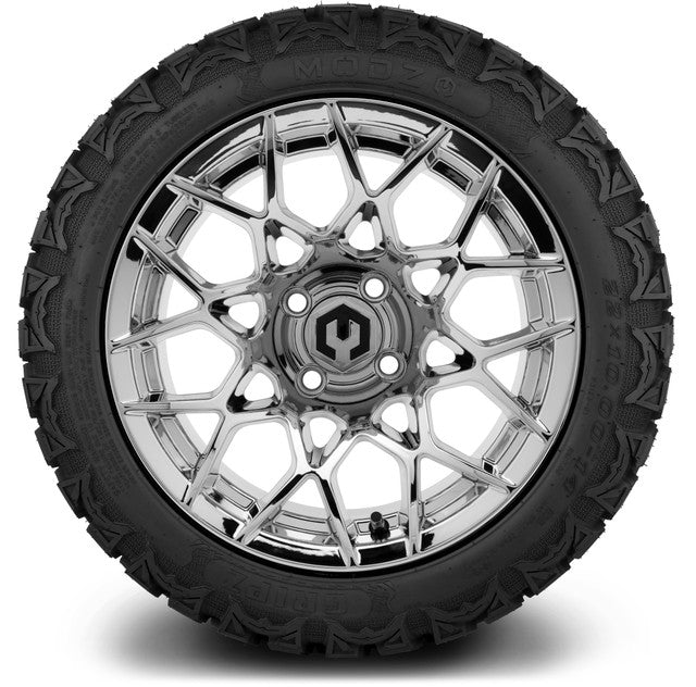 14" MODZ Blitz Chrome - Tire and Wheel Combo
