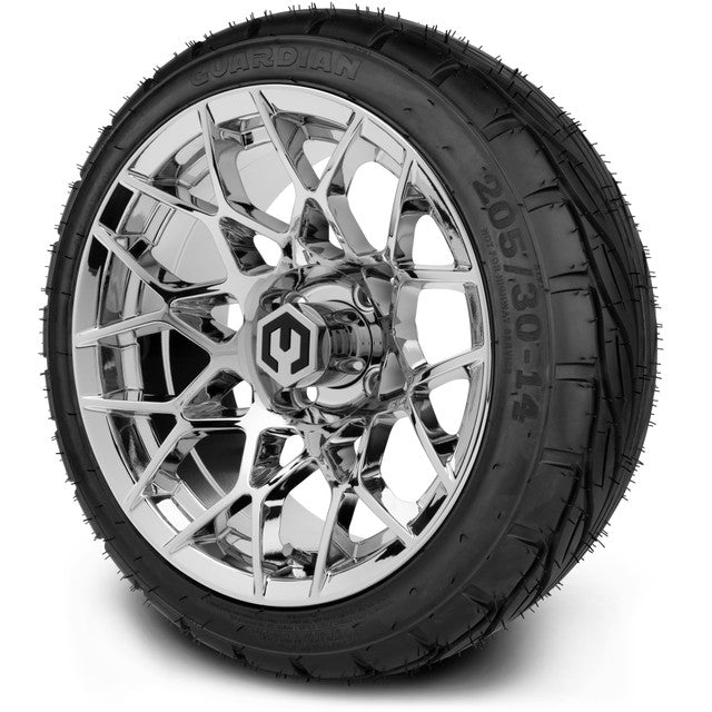 14" MODZ Blitz Chrome - Tire and Wheel Combo