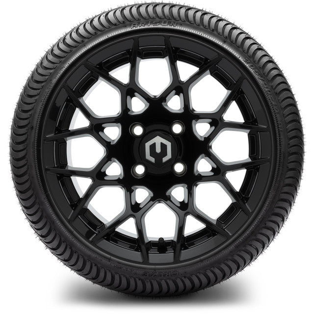 14" MODZ Blitz Glossy Black - Tire and Wheel Combo