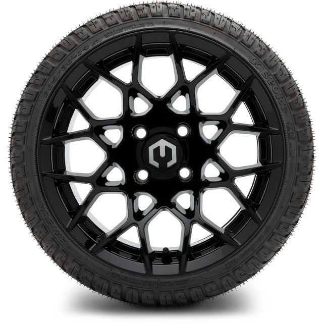 14" MODZ Blitz Glossy Black - Tire and Wheel Combo