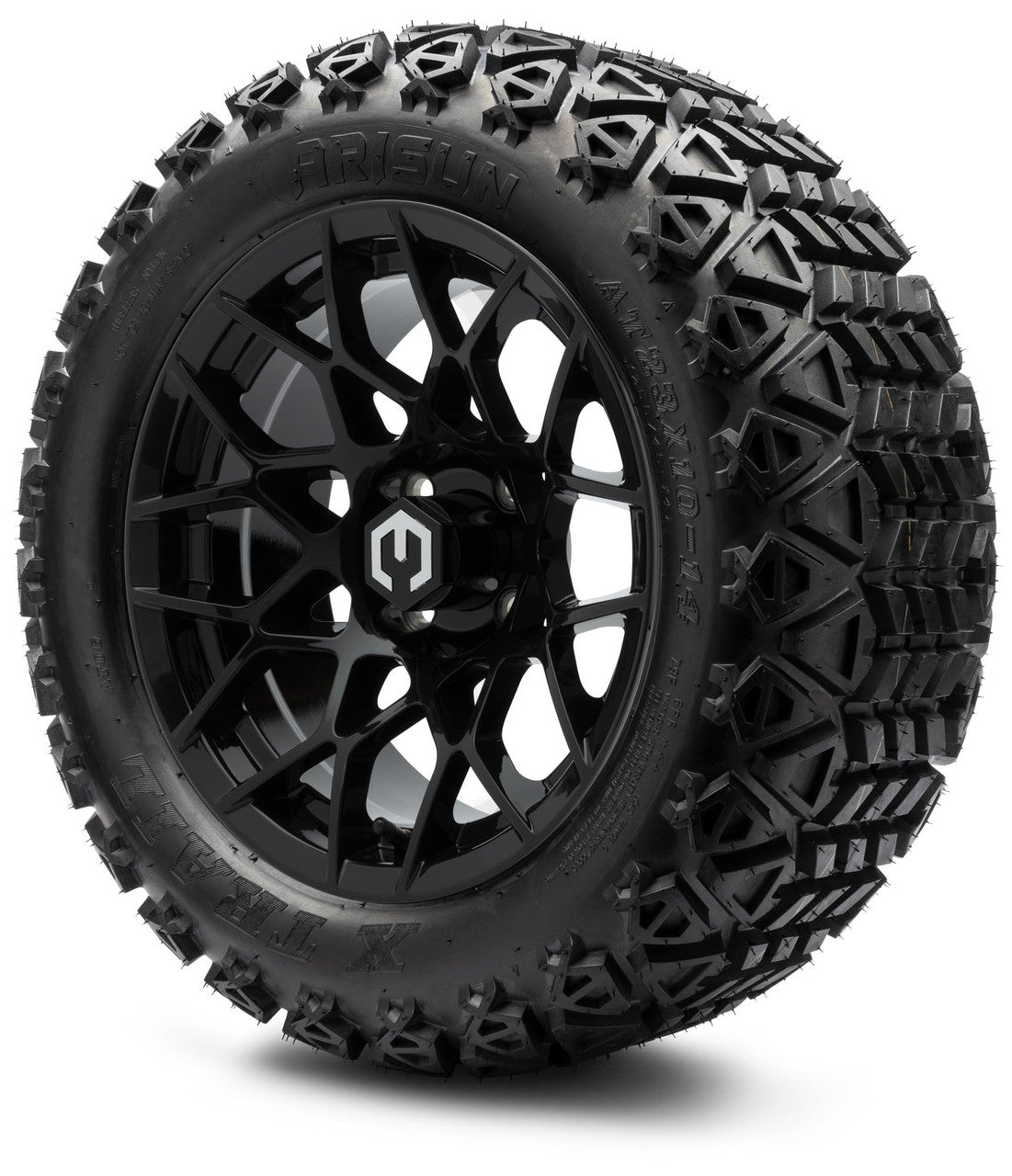 14" MODZ Blitz Glossy Black - Tire and Wheel Combo