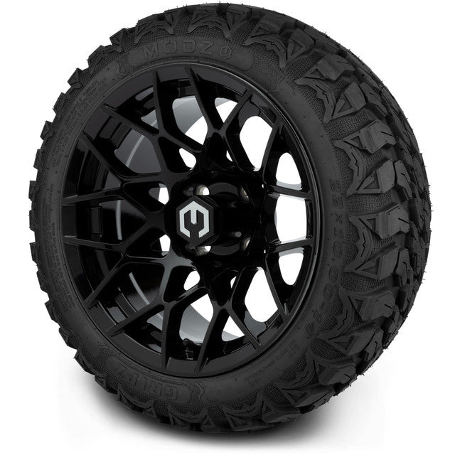 14" MODZ Blitz Glossy Black - Tire and Wheel Combo