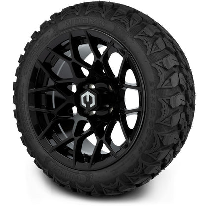 14" MODZ Blitz Glossy Black - Tire and Wheel Combo