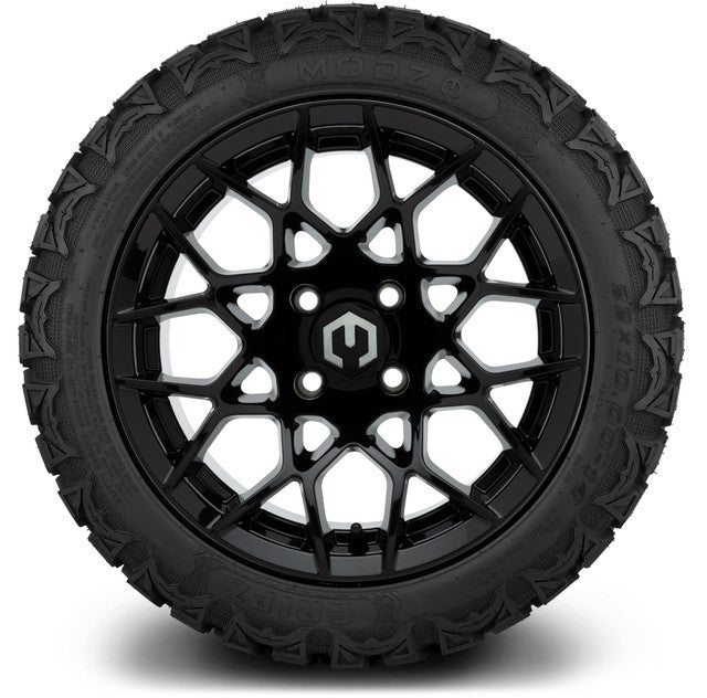 14" MODZ Blitz Glossy Black - Tire and Wheel Combo
