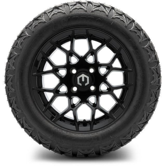 14" MODZ Blitz Glossy Black - Tire and Wheel Combo