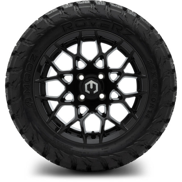 14" MODZ Blitz Glossy Black - Tire and Wheel Combo