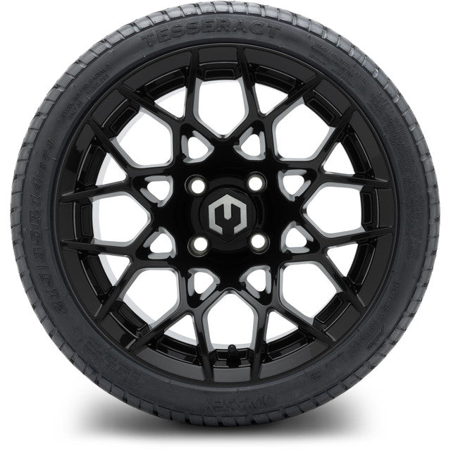 14" MODZ Blitz Glossy Black - Tire and Wheel Combo