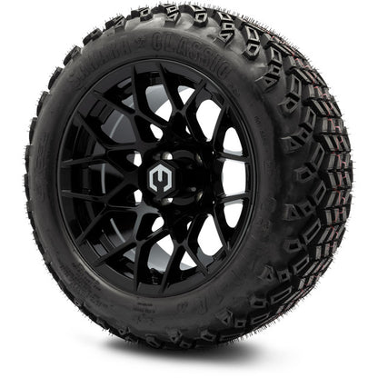 14" MODZ Blitz Glossy Black - Tire and Wheel Combo
