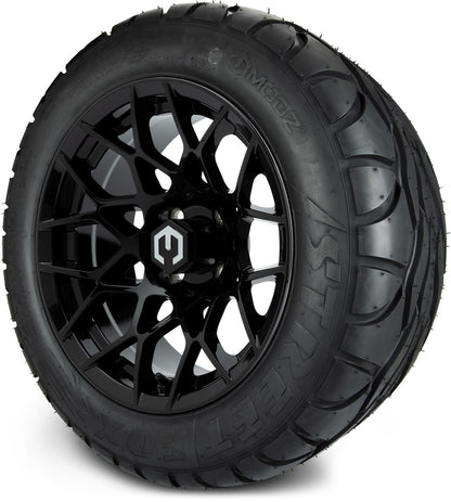 14" MODZ Blitz Glossy Black - Tire and Wheel Combo