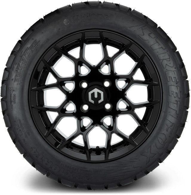 14" MODZ Blitz Glossy Black - Tire and Wheel Combo