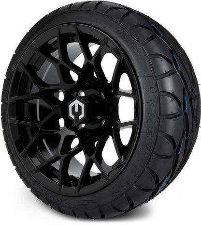 14" MODZ Blitz Glossy Black - Tire and Wheel Combo