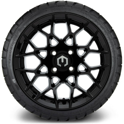 14" MODZ Blitz Glossy Black - Tire and Wheel Combo