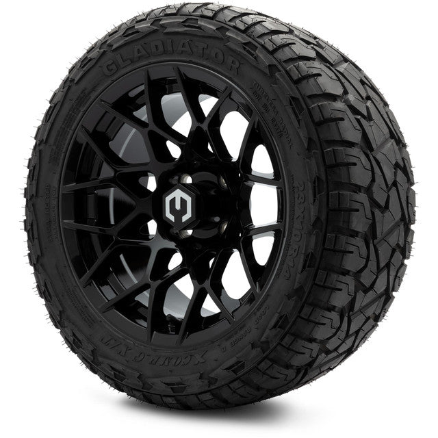 14" MODZ Blitz Glossy Black - Tire and Wheel Combo