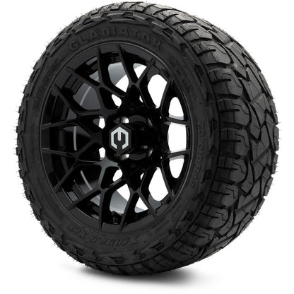 14" MODZ Blitz Glossy Black - Tire and Wheel Combo