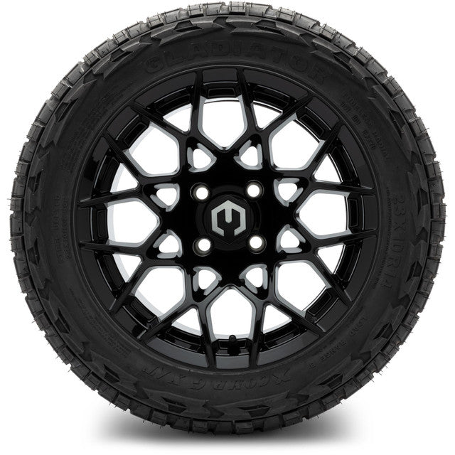 14" MODZ Blitz Glossy Black - Tire and Wheel Combo