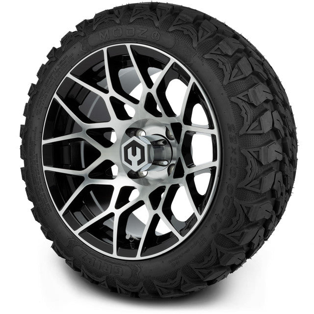 14" MODZ Blitz Machined Black - Tire and Wheel Combo