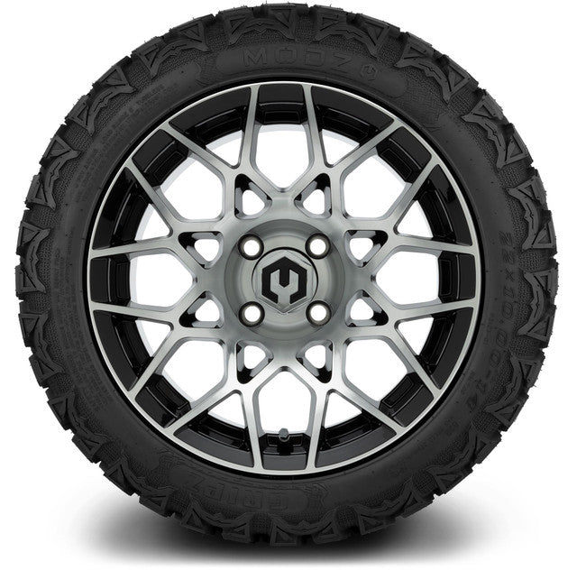 14" MODZ Blitz Machined Black - Tire and Wheel Combo