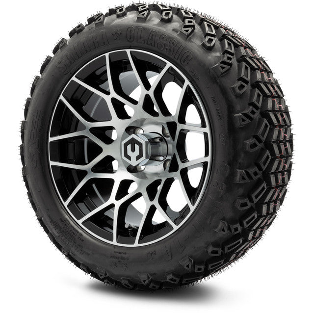 14" MODZ Blitz Machined Black - Tire and Wheel Combo