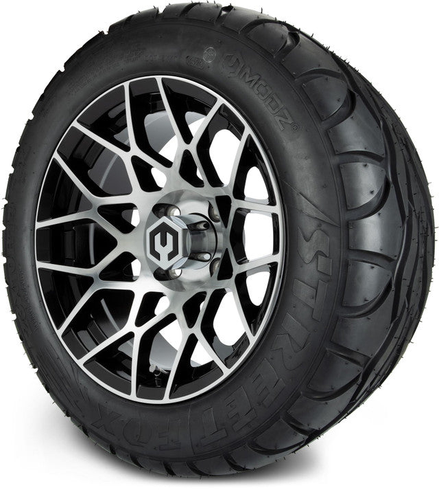 14" MODZ Blitz Machined Black - Tire and Wheel Combo