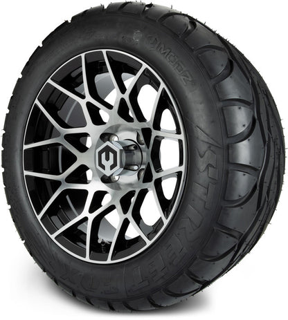 14" MODZ Blitz Machined Black - Tire and Wheel Combo